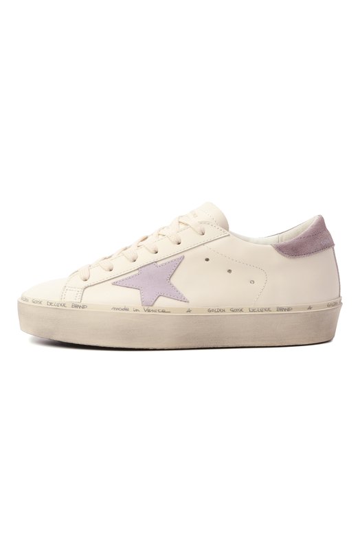 Кожаные кеды Hi Star Golden Goose Deluxe Brand GWF00118.F007537 Кремовый  GWF00118.F007537 Фото 4