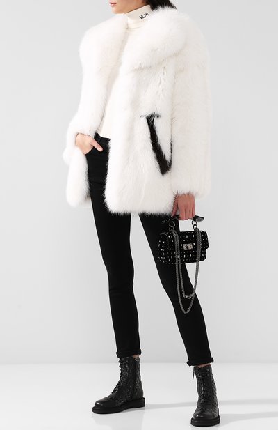Укороченная шуба из меха песца VALENTINO, арт. QF3FA569VCF, фото 2