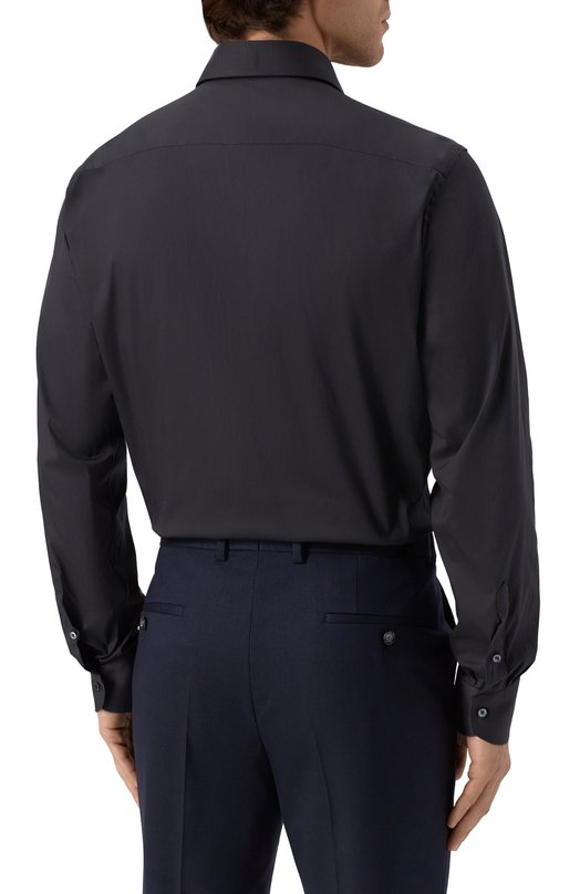 Хлопковая сорочка Canali CCL7098/GA03292 Чёрный  CCL7098/GA03292 Фото 4