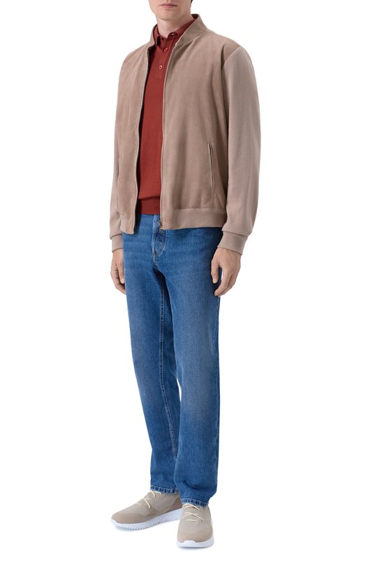 Текстильные кроссовки Stefano Ricci UZ689G2400/TSWY Бежевый  UZ689G2400/TSWY Фото 2