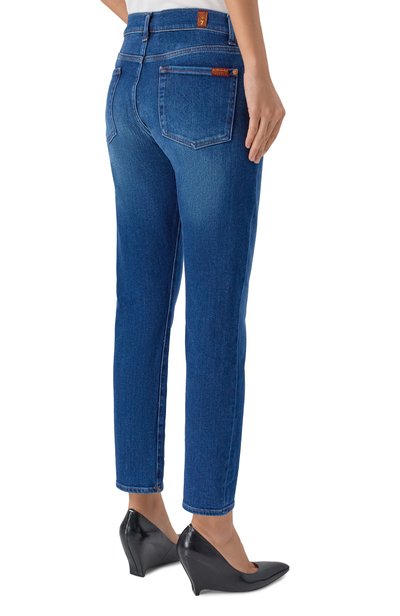 Джинсы relaxed skinny 7 FOR ALL MANKIND синего цвета по цене 31900 руб., арт. 7UC30G98-301, фото 4 Джинсы relaxed skinny 7 FOR ALL MANKIND, арт. 7UC30G98-301, фото 4