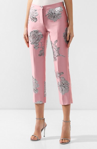 Брюки ALEXANDER MCQUEEN розового цвета по цене 104500 руб., арт. 584968/QGAAB, фото 3 Брюки ALEXANDER MCQUEEN, арт. 584968/QGAAB, фото 3