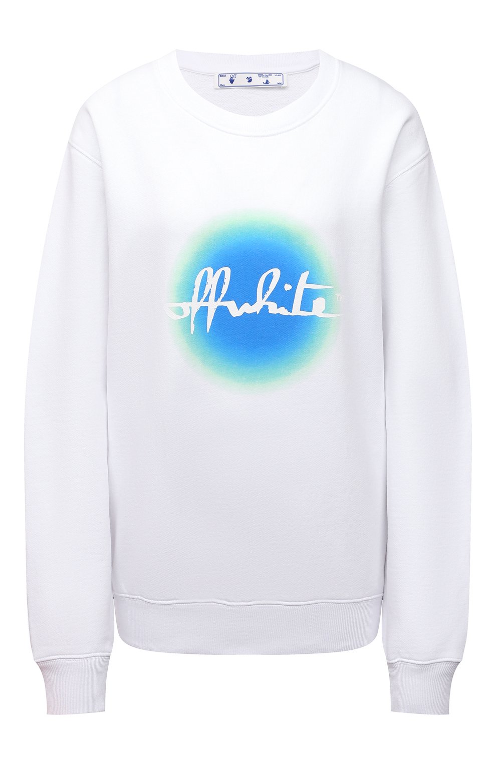 Хлопковый свитшот OFF-WHITE белого цвета по цене 53950 руб., арт. 0WBA055R21JER004, фото 1 Хлопковый свитшот OFF-WHITE, арт. 0WBA055R21JER004, фото 1