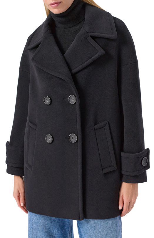 Пальто из шерсти и кашемира Cinzia Rocca UR28001/D8 Чёрный  UR28001/D8 Фото 3