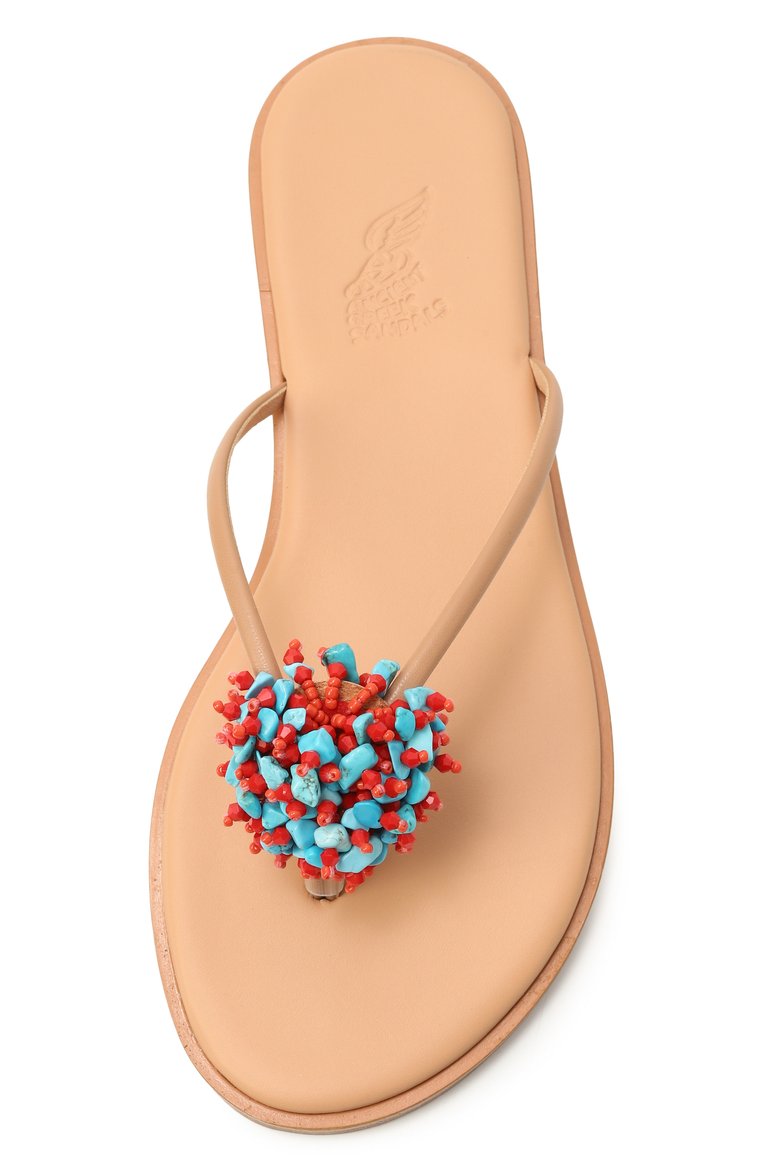 Женские шлепанцы cleo ANCIENT GREEK SANDALS бежевого цвета, арт. CLE0 | Фото 6 (Автоматизация ТО: Проставлено; Подошва: Плоская; Автоматизация состава: Проставлено; Каблук высота: Низкий; Материал внешний: Экокожа)