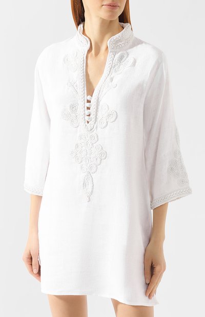 Льняная туника ESMERALDA RESORT белого цвета по цене 89950 руб., арт. KURTA SEA BAMB00 DESIGN, фото 3 Льняная туника ESMERALDA RESORT, арт. KURTA SEA BAMB00 DESIGN, фото 3