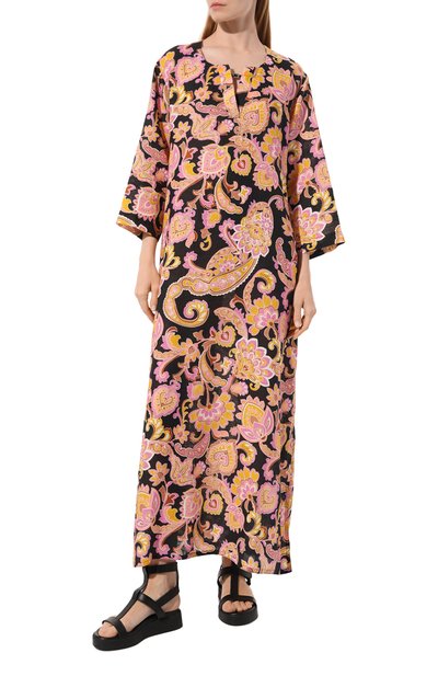 Льняное платье GUCCI разноцветного цвета по цене 216000 руб., арт. 623030 ZAD2W, фото 3 Льняное платье GUCCI, арт. 623030 ZAD2W, фото 3