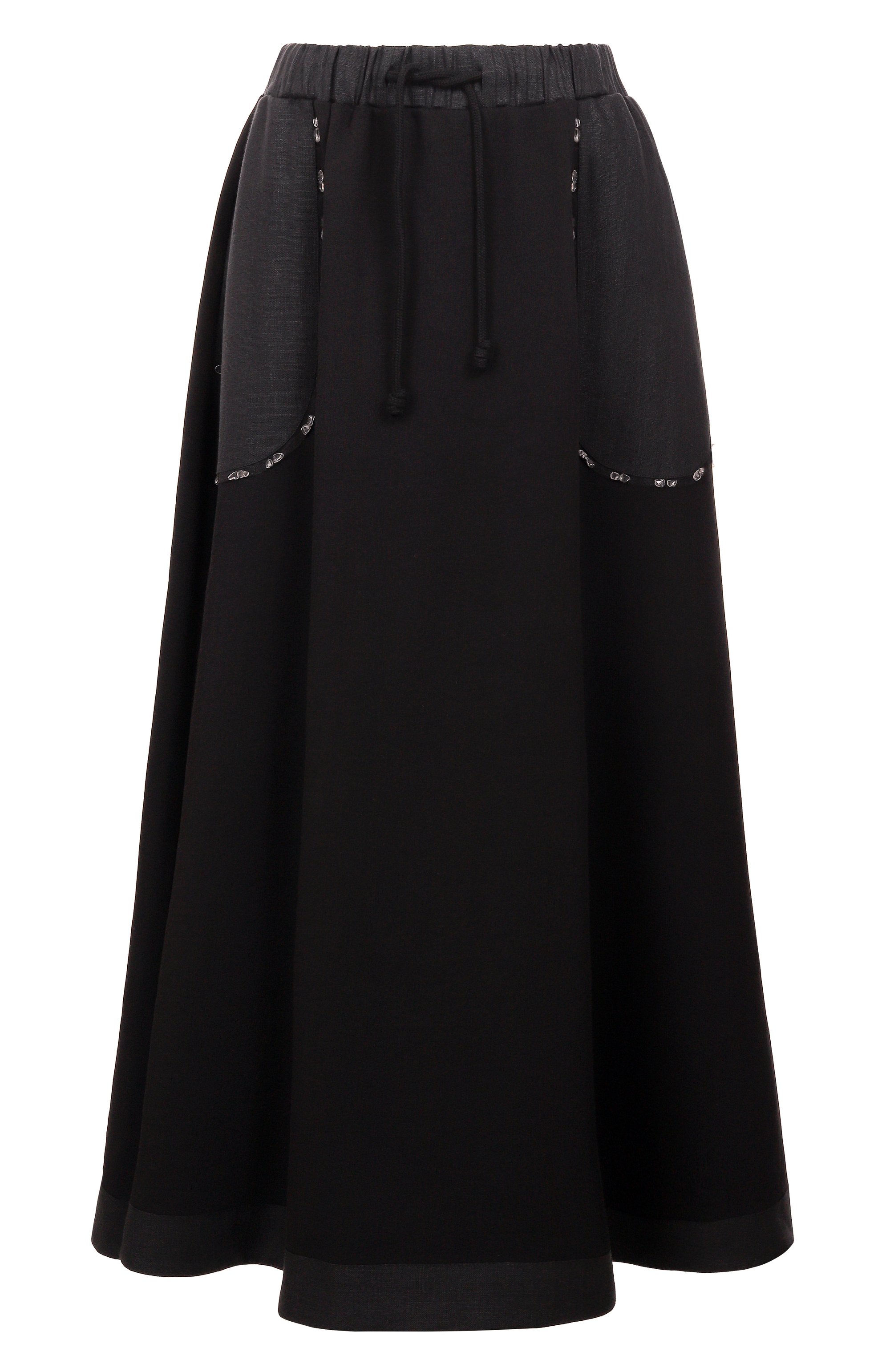 Юбка из хлопка и льна MIDGARD PARIS, арт. ST55CN-OS-BK, фото 1