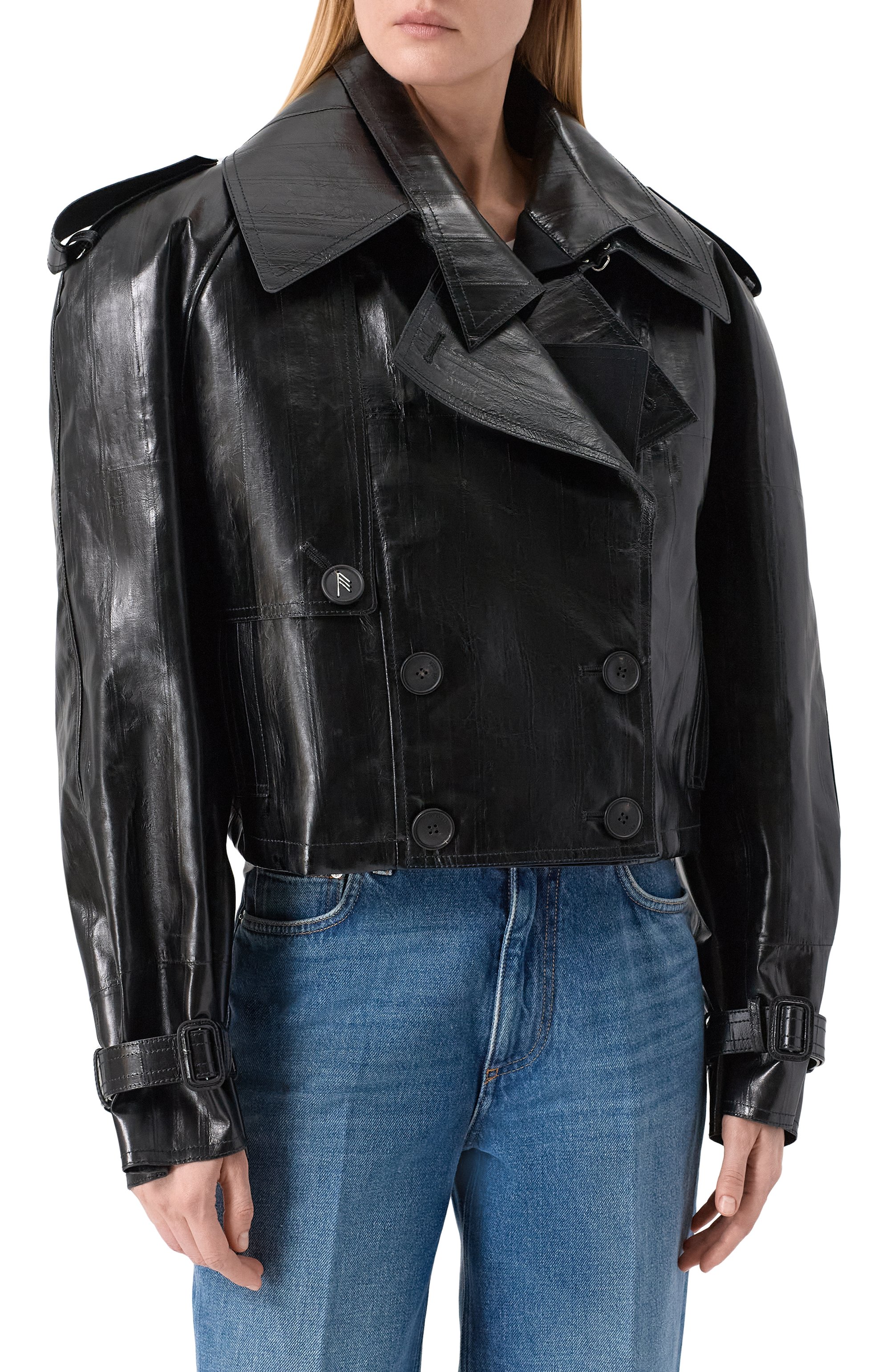 Кожаная куртка THE ATTICO, арт. 260WCB00115/LBT157PR, фото 3