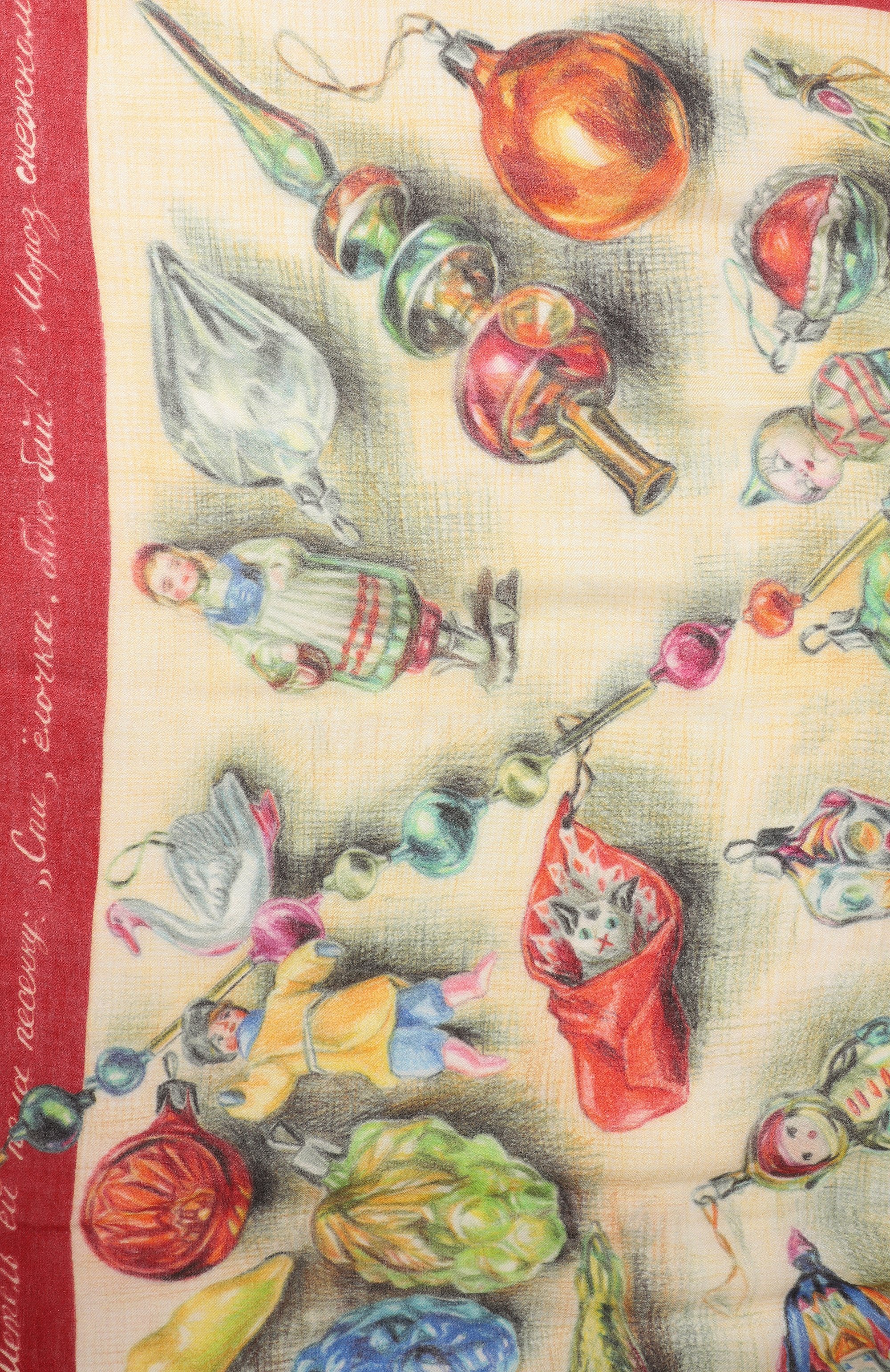 Палантин новогодние игрушки GOURJI, арт. 91245422/6251114, фото 4