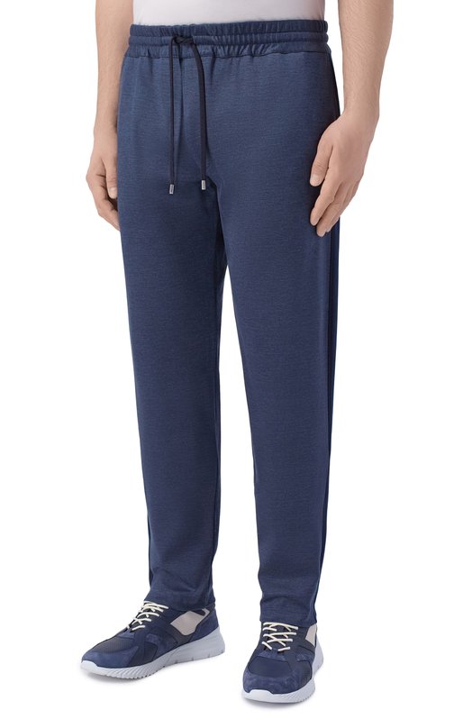 Брюки из хлопка и шелка Cortigiani 4AF621 Синий  4AF621 Фото 3