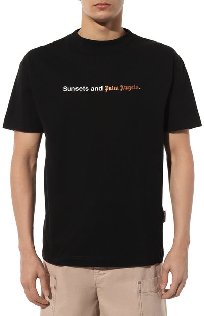 Хлопковая футболка PALM ANGELS, арт. PMAA001F23JER0051001, фото 3
