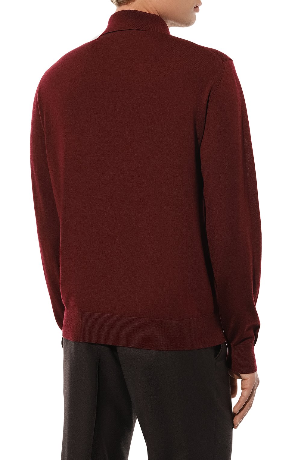 Шерстяное поло с отделкой из кожи аллигатора STEFANO RICCI, арт. KE06000AZ1/E23301/ALMIS, фото 4