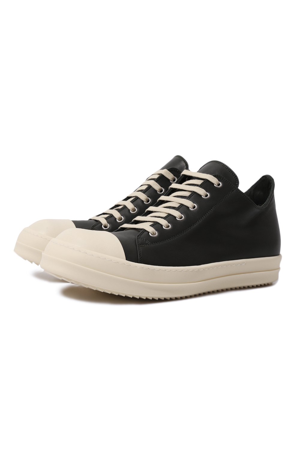 Кожаные кеды porterville RICK OWENS, арт. RU02D6891/LC0, фото 1