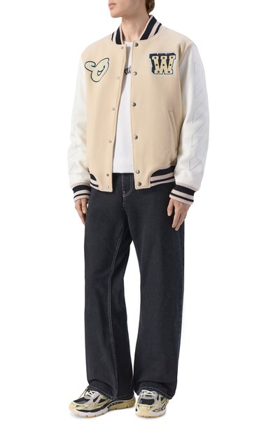 Мужские комбинированные кроссовки be right back OFF-WHITE, арт. 0MIA295S26FAB003