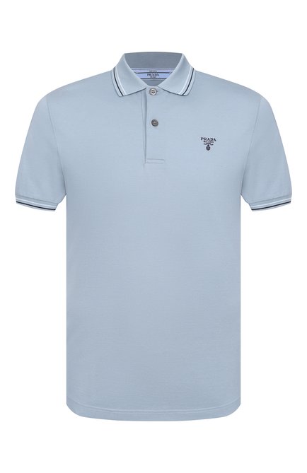 Мужское хлопковое поло PRADA, арт. UJN765-1ZMI-F0AE7