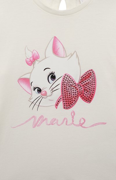 Хлопковый лонгслив MONNALISA, арт. 390602, фото 3