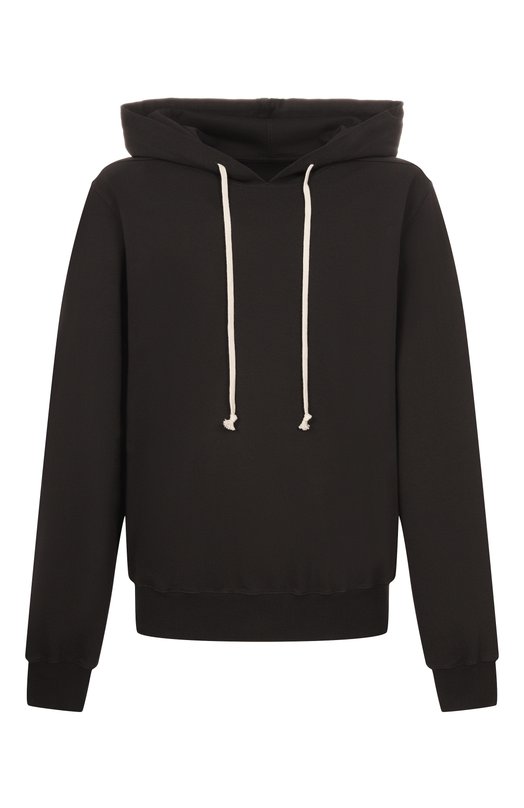 Хлопковое худи Rick Owens RR01F2281/BAEP16 Чёрный RR01F2281/BAEP16