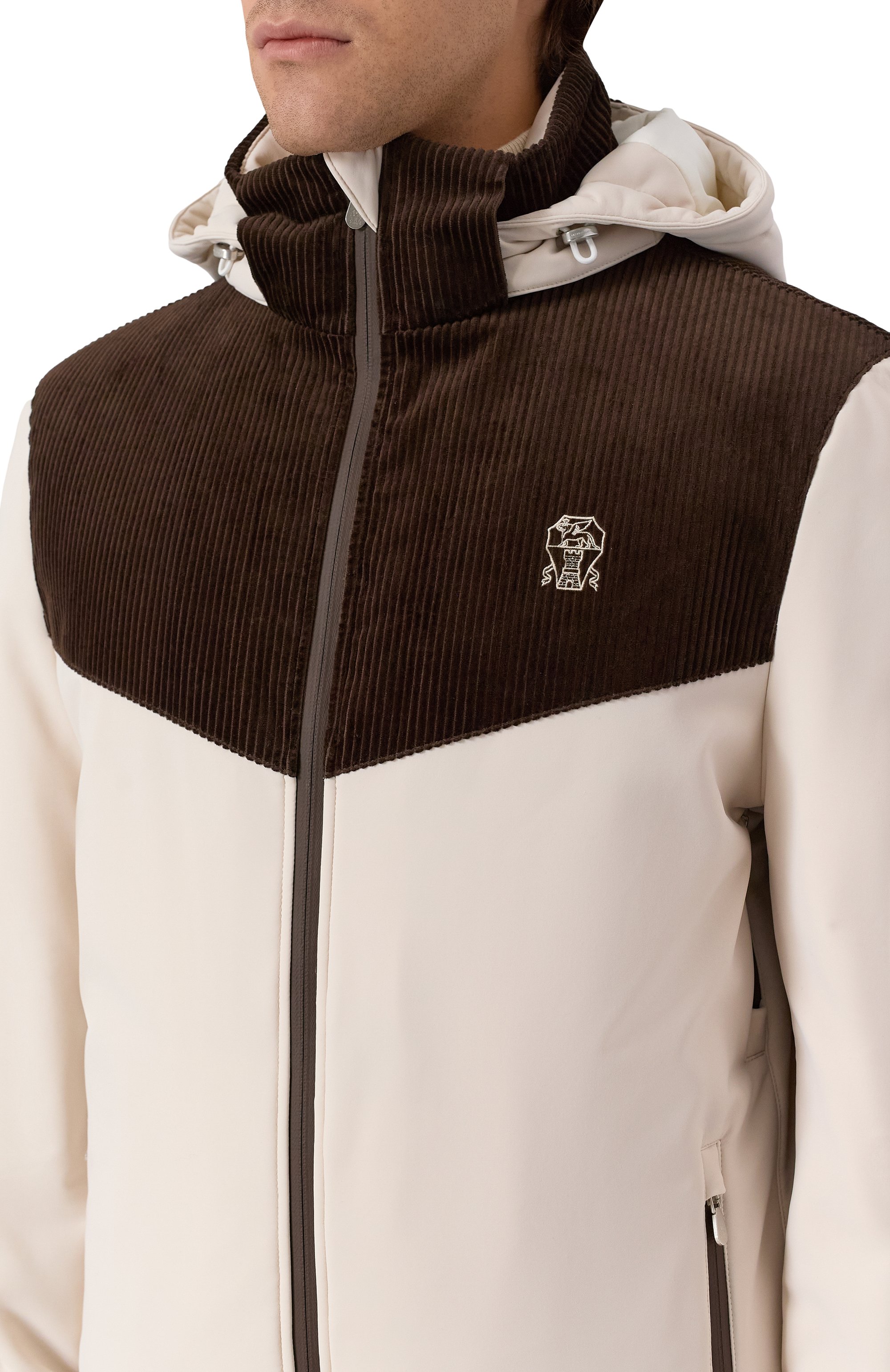 Утепленная куртка с отделкой из вельвета BRUNELLO CUCINELLI, арт. MM134KG12, фото 5