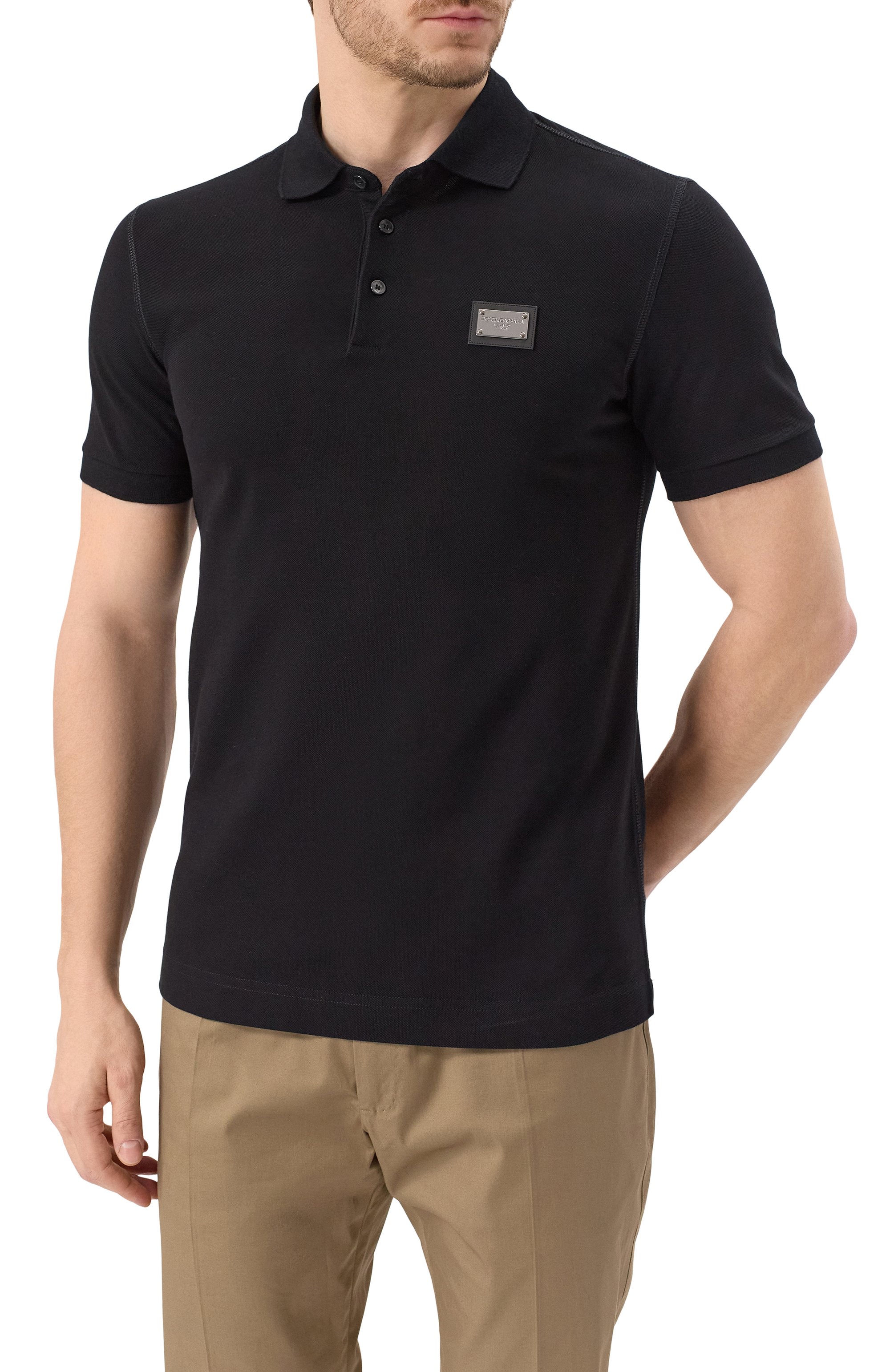 Хлопковое поло DOLCE & GABBANA, арт. G8PL4T/G7F2H, фото 3