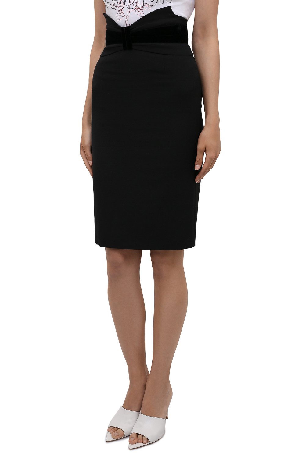 Юбка REDVALENTINO черного цвета по цене 36050 руб., арт. WR3RAG90/00J, фото 3 Юбка REDVALENTINO, арт. WR3RAG90/00J, фото 3