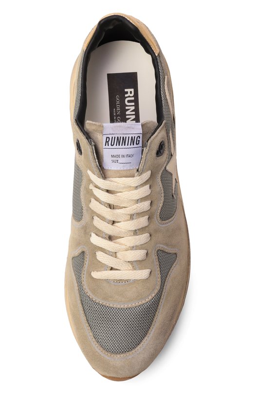 Комбинированные кроссовки Running Sole Golden Goose Deluxe Brand GMF00126.F006338 Бежевый  GMF00126.F006338 Фото 6