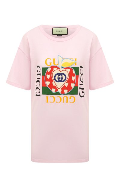 Женская хлопковая футболка GUCCI, арт. 615044 XJDNE