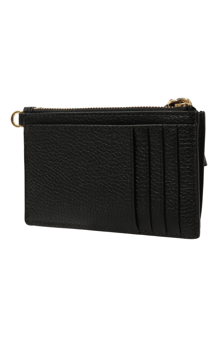 Женский кожаный футляр для кредитных карт MARC JACOBS (THE) черного цвета, арт. S125L01RE22 | Фото 2 (Материал: Натуральная кожа; Нос: Не проставлено)