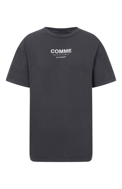 Хлопковая футболка COMME DES FUCKDOWN черного цвета по цене 8710 руб., арт. CFABW01582, фото 1 Хлопковая футболка COMME DES FUCKDOWN, арт. CFABW01582, фото 1