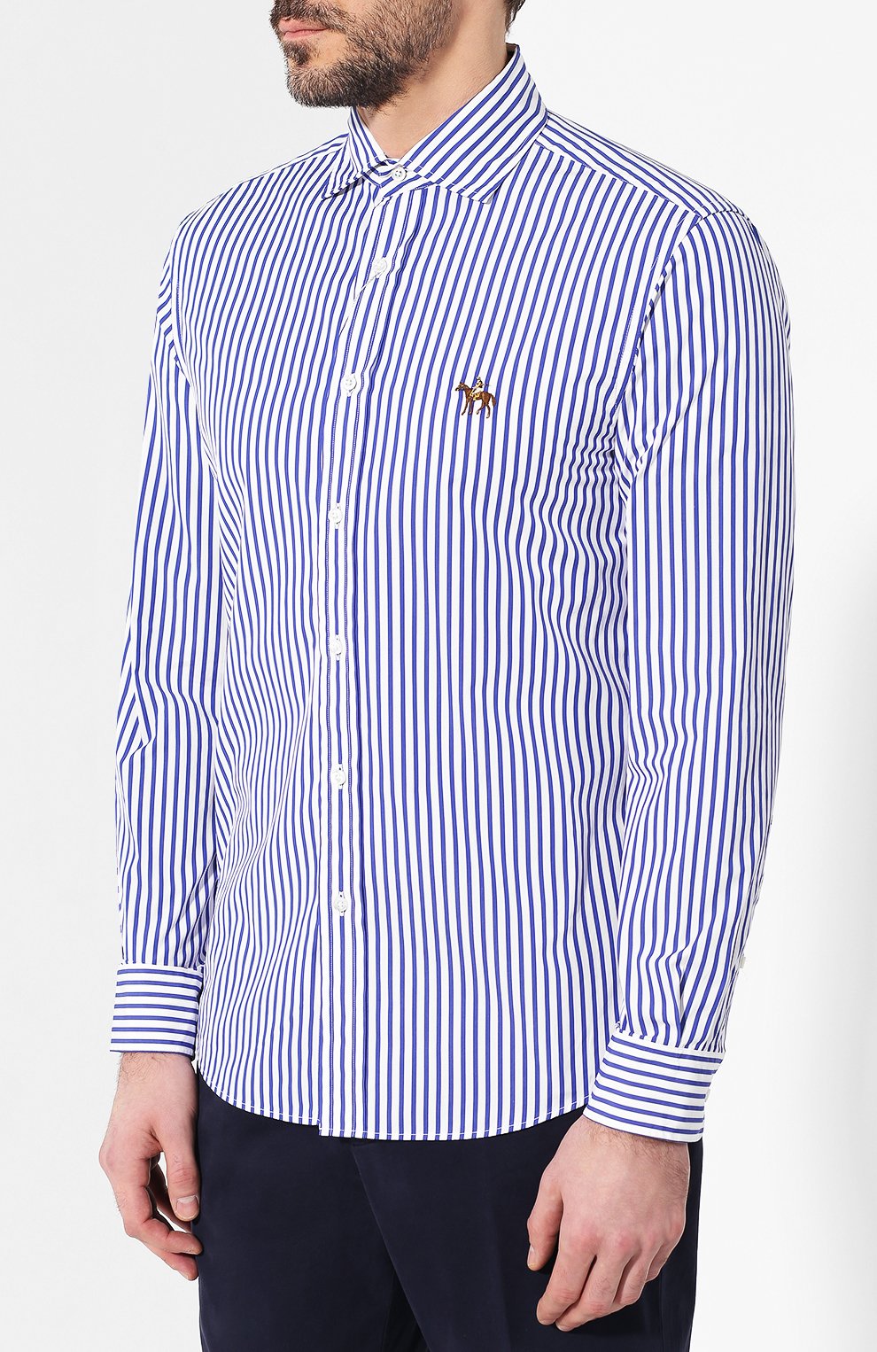 Хлопковая сорочка с воротником кент RALPH LAUREN, арт. 790730897, фото 3