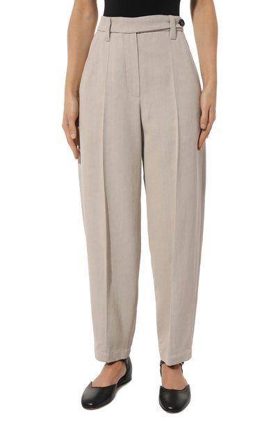 Брюки из вискозы и льна BRUNELLO CUCINELLI, арт. MH579B1297, фото 3