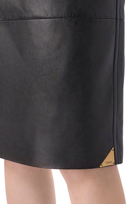 Кожаная юбка Chloé CH26SCJ26203 Чёрный  CH26SCJ26203 Фото 5