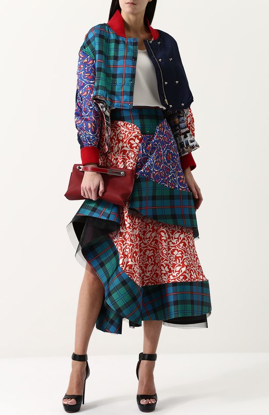 Юбка-миди асимметричного кроя Esteban Cortazar Разноцветный, фото 2