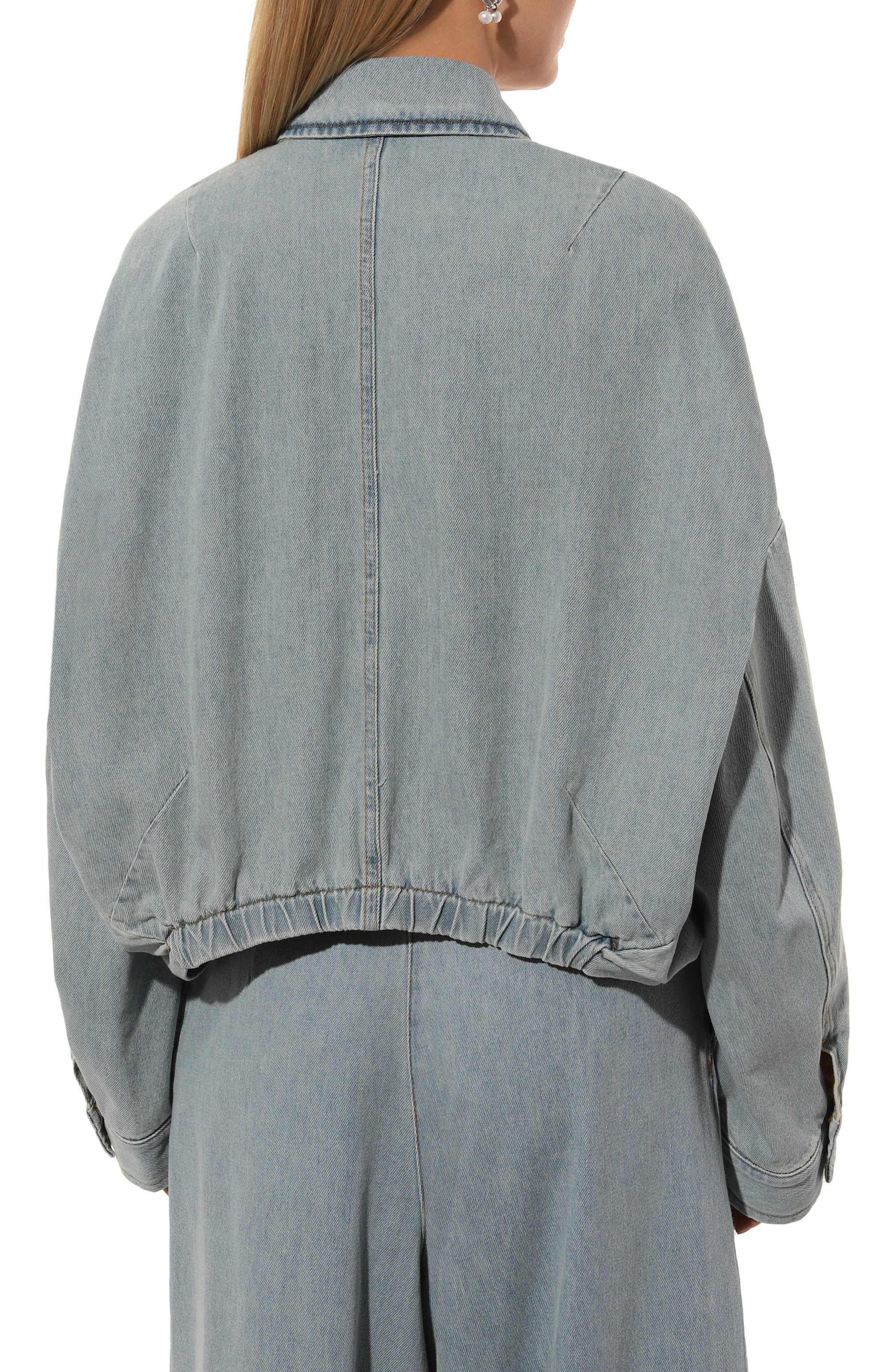 Джинсовая куртка DRIES VAN NOTEN голубого цвета по цене 72400 руб., арт. 242-010506-9378, фото 4 Джинсовая куртка DRIES VAN NOTEN, арт. 242-010506-9378, фото 4