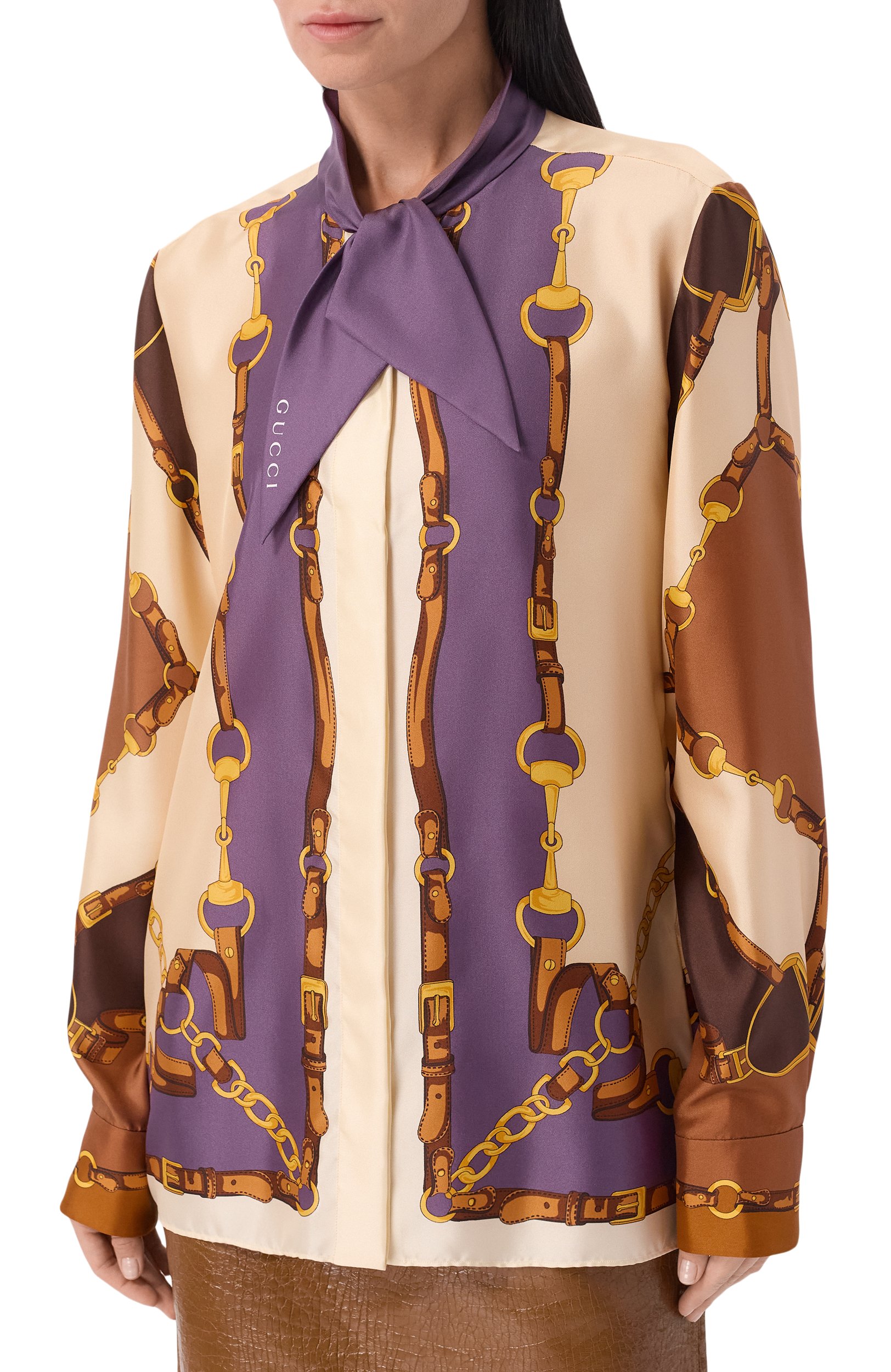 Шелкова блузка GUCCI, арт. 855593/ZAUK4, фото 3