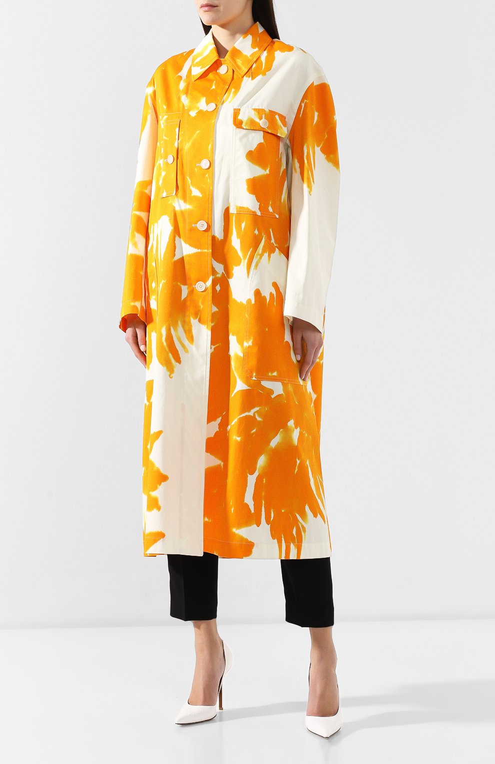 Хлопковое пальто DRIES VAN NOTEN, арт. 191-30224-7101, фото 3