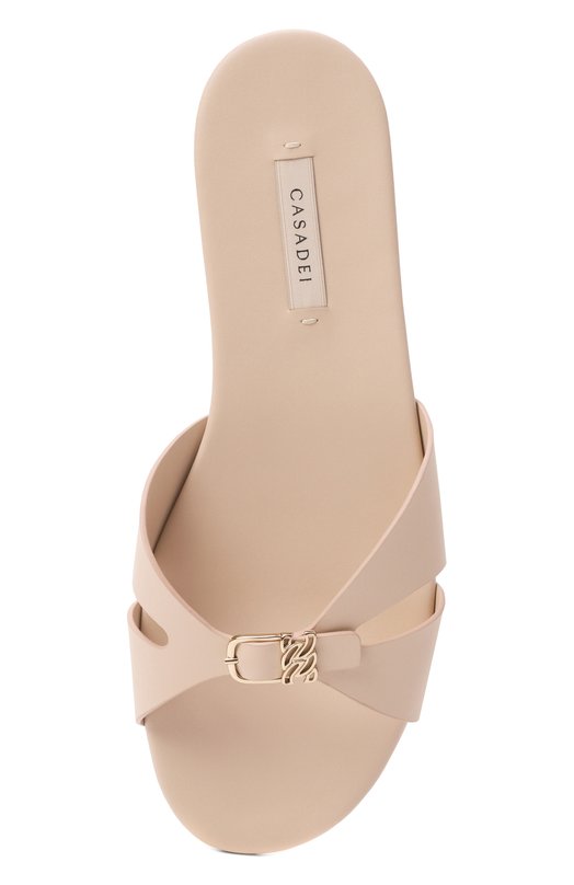 Кожаные шлепанцы Jane Casadei 1M564B0101/C2124 Кремовый  1M564B0101/C2124 Фото 6