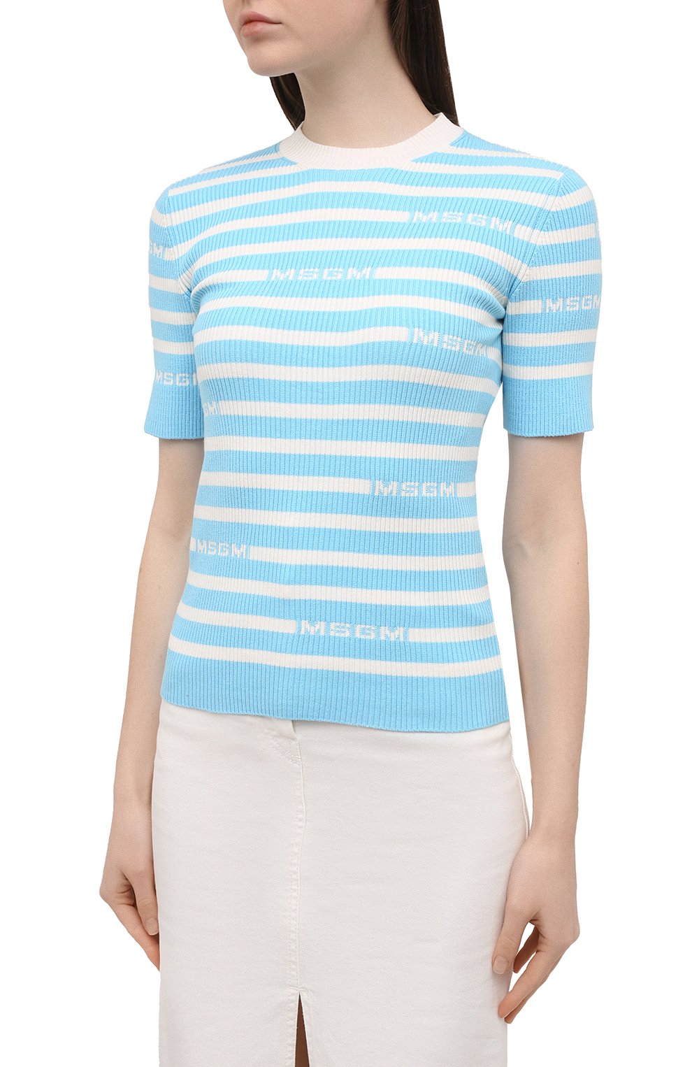 Хлопковый пуловер MSGM, арт. 3041MDM122 217289, фото 3