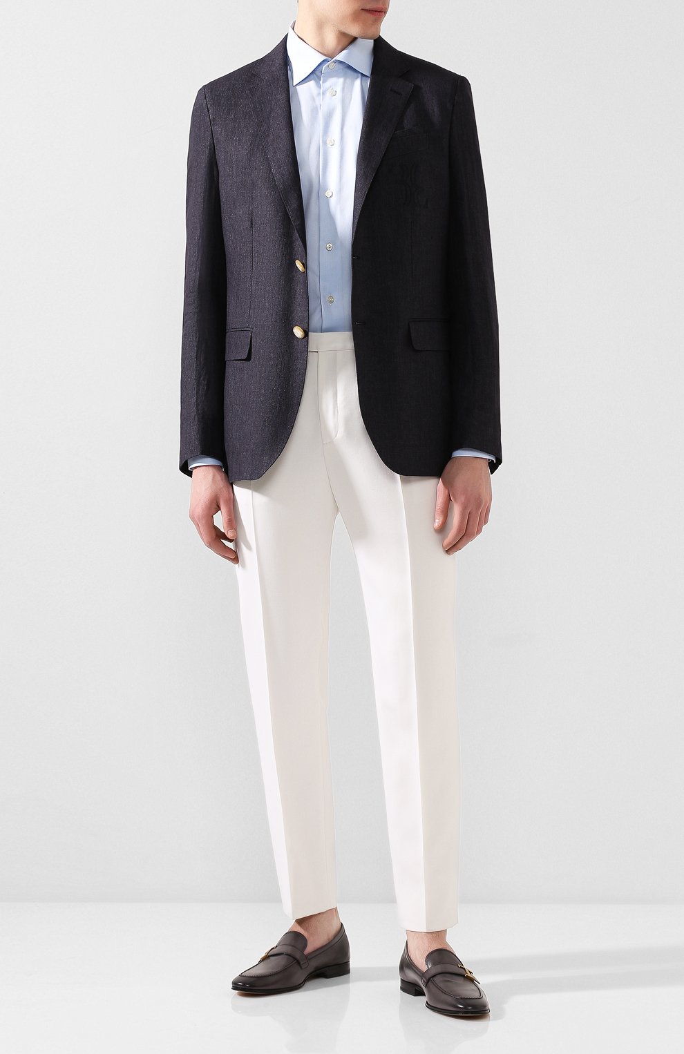 Кожаные лоферы TOD’S темно-синего цвета по цене 72400 руб., арт. XXM86A0CV81NF5, фото 2 Кожаные лоферы TOD’S, арт. XXM86A0CV81NF5, фото 2