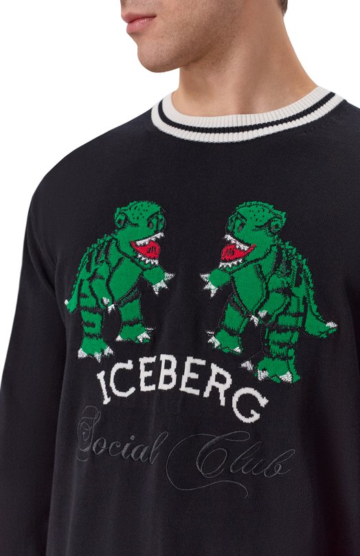 Хлопковый джемпер Iceberg A004/9505 Чёрный  A004/9505 Фото 5
