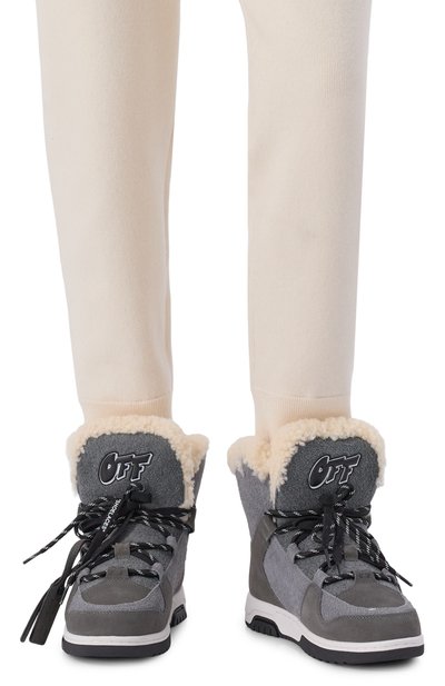 Комбинированные ботинки OFF-WHITE, арт. 0WIY001F25LEA0011011, фото 2