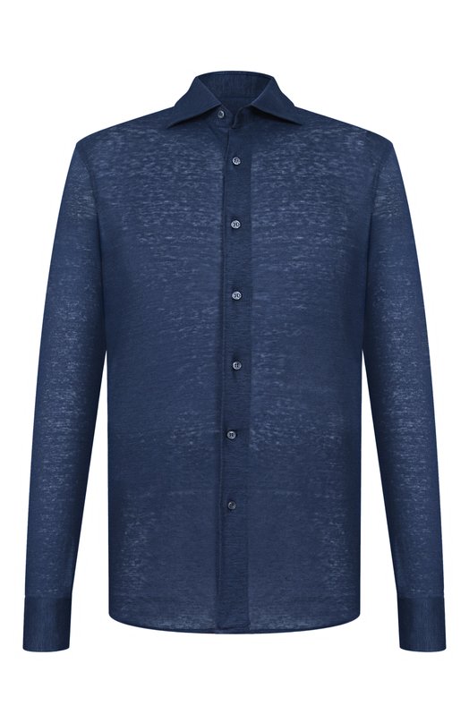 Льняная рубашка MVST SLIM/GABRIELLE/R0UND/800-JERSEY Синий SLIM/GABRIELLE/R0UND/800-JERSEY