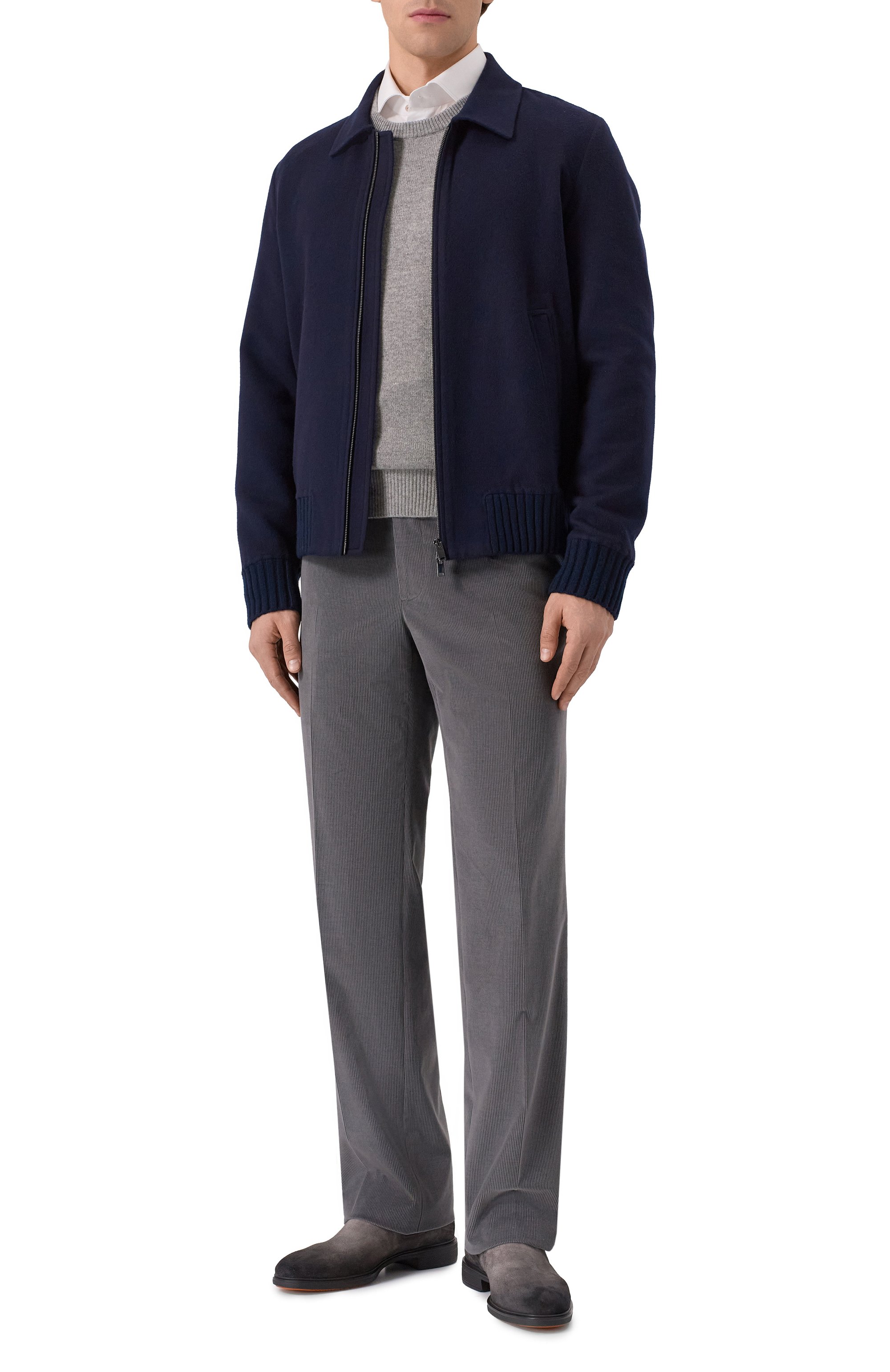 Вельветовые брюки MVST серого цвета по цене 95650 руб., арт. M25.1MM.T409/574, фото 2 Вельветовые брюки MVST, арт. M25.1MM.T409/574, фото 2