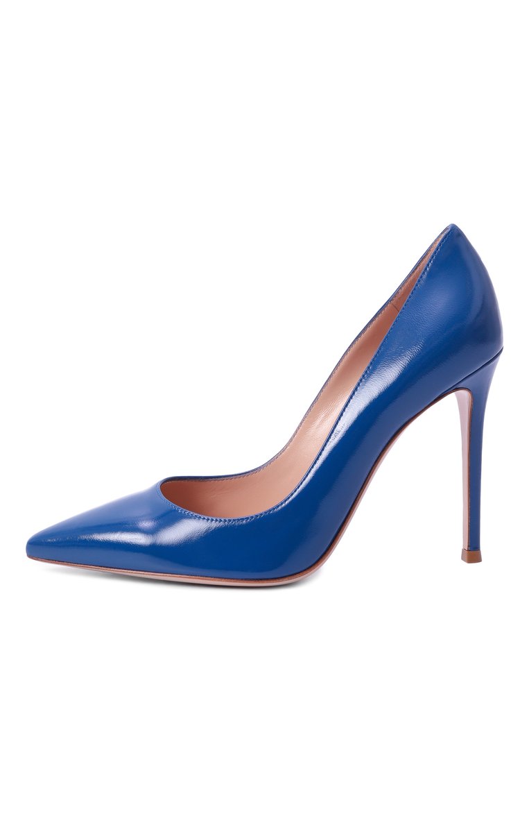 Женские кожаные туфли gianvito 105 GIANVITO ROSSI синего цвета, арт. G28470.15RIC.NUIRI0X | Фото 4 (Материал внутренний: Натуральная кожа; Подошва: Плоская; Каблук высота: Высокий; Материал внешний: Натуральная кожа; Каблук тип: Шпилька; Автоматизация состава: Проставлено; Автоматизация ТО: Проставлено)
