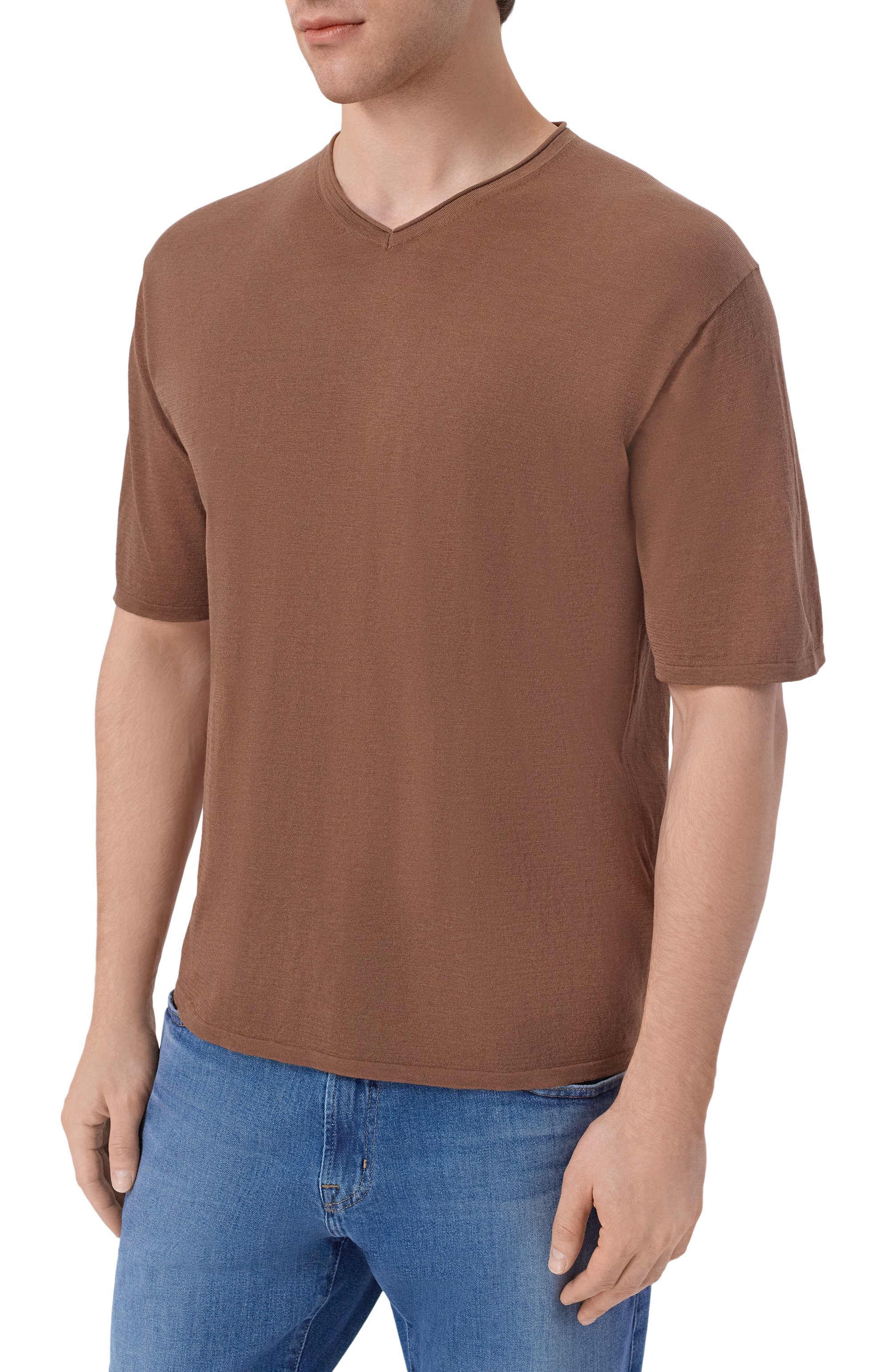 Пуловер из шелка и хлопка 12 STOREEZ, арт. 137278, фото 3