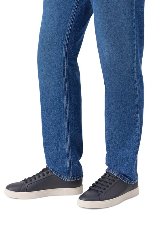 Кожаные кеды Emporio Armani EM003844/AF20004 Синий  EM003844/AF20004 Фото 3