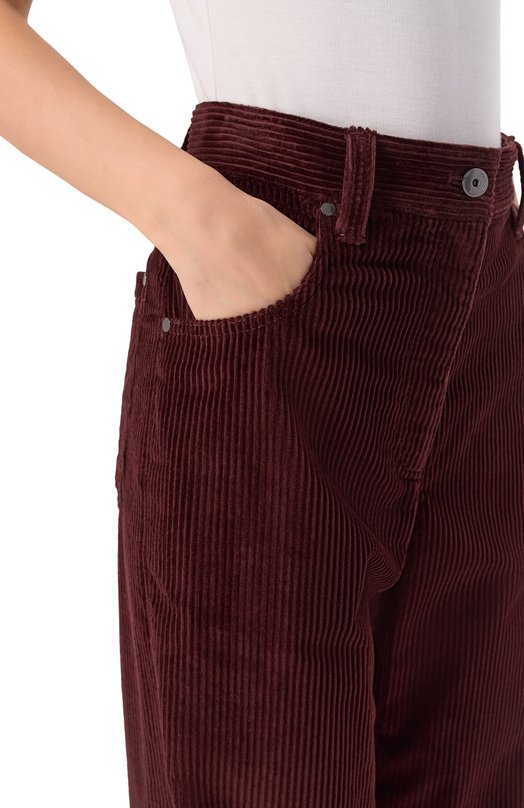 Вельветовые брюки Brunello Cucinelli MA180P9075 Бордовый  MA180P9075 Фото 5