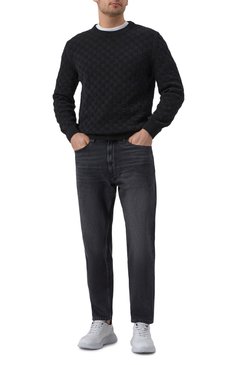 Мужские джинсы tapered fit HUGO черного цвета, арт. 50533606 | Фото 2 (Материал внешний: Хлопок, Деним; Длина (брюки, джинсы): Стандартные; Силуэт М (брюки): Прямые; Кросс-КТ: Деним; Детали: Делаве; Стили: Кэжуэл, Повседневный; Автоматизация ТО: Проставлено; Автоматизация состава: Проставлено)