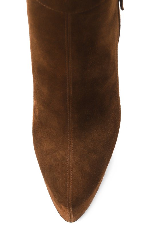 Замшевые ботильоны Nico 155 Saint Laurent 840672/0LI00 Коричневый  840672/0LI00 Фото 6
