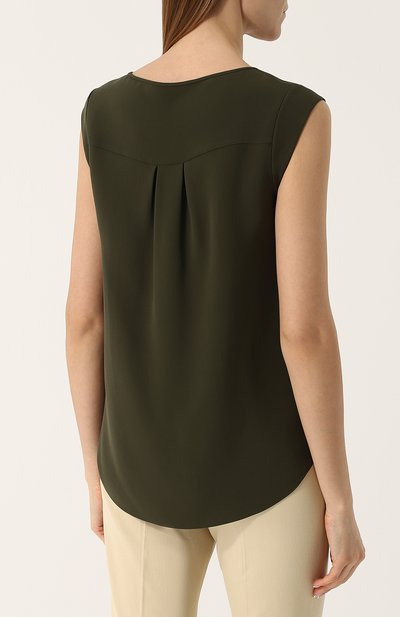 Однотонный шелковый топ свободного кроя LORO PIANA, арт. FAG3313, фото 4